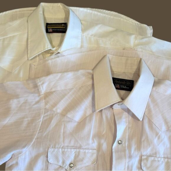 Panhandle Slim Lot of 2 Men’s Pearl Snap Short Sleeve Shirts Size Large - Picture 1 of 10